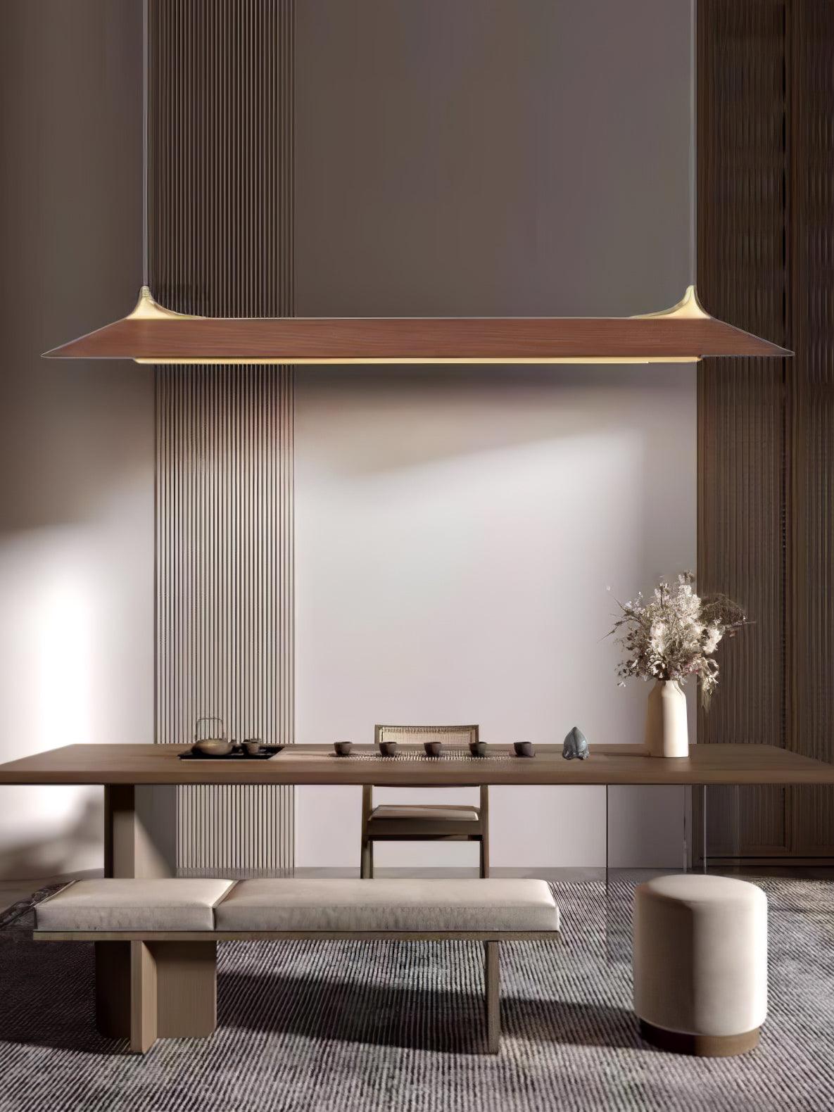 Stylish Mernoe Wooden Chandelier - Handcrafted Rustic Ceiling Light Fixture for Dining Room, Bedroom & Living Room Decor