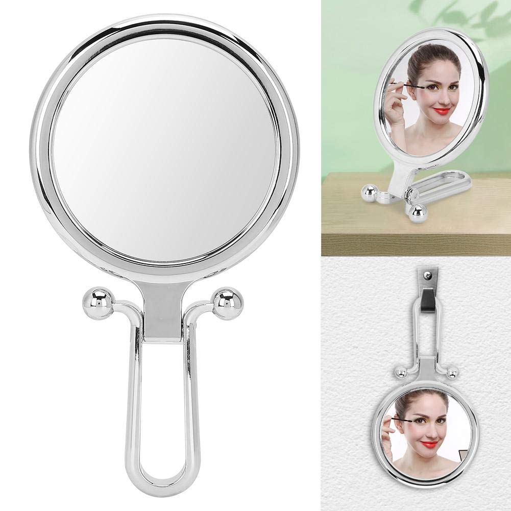 5X Magnification Cosmetic Mirror - Adjustable Double-Sided Vanity Mirror with Stand, Round Makeup Mirror for Dressing Table, Perfect for Home Makeup, Salon & Travel Beauty Essentials