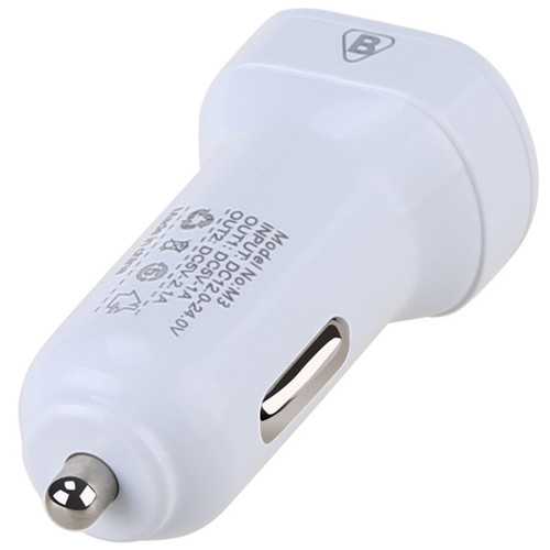 BIAZE MC3 5V 3A Fast Dual USB Car Charger Adapter - Quick Charge for iPhone, Android, Tablet & Smartphone - Perfect for Road Trips & Travel Charging