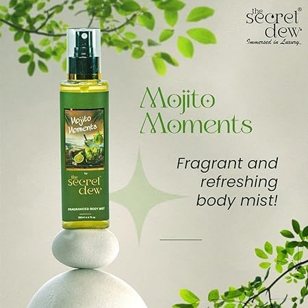 Secret_Dew Luxury Body Care Gift Set - Body Wash, Lotion & Mist | Vegan Spa Kit for Women | Perfect Birthday, Anniversary & Corporate Gift | Mojito Scented Relaxation Set for Home & Office Wellness