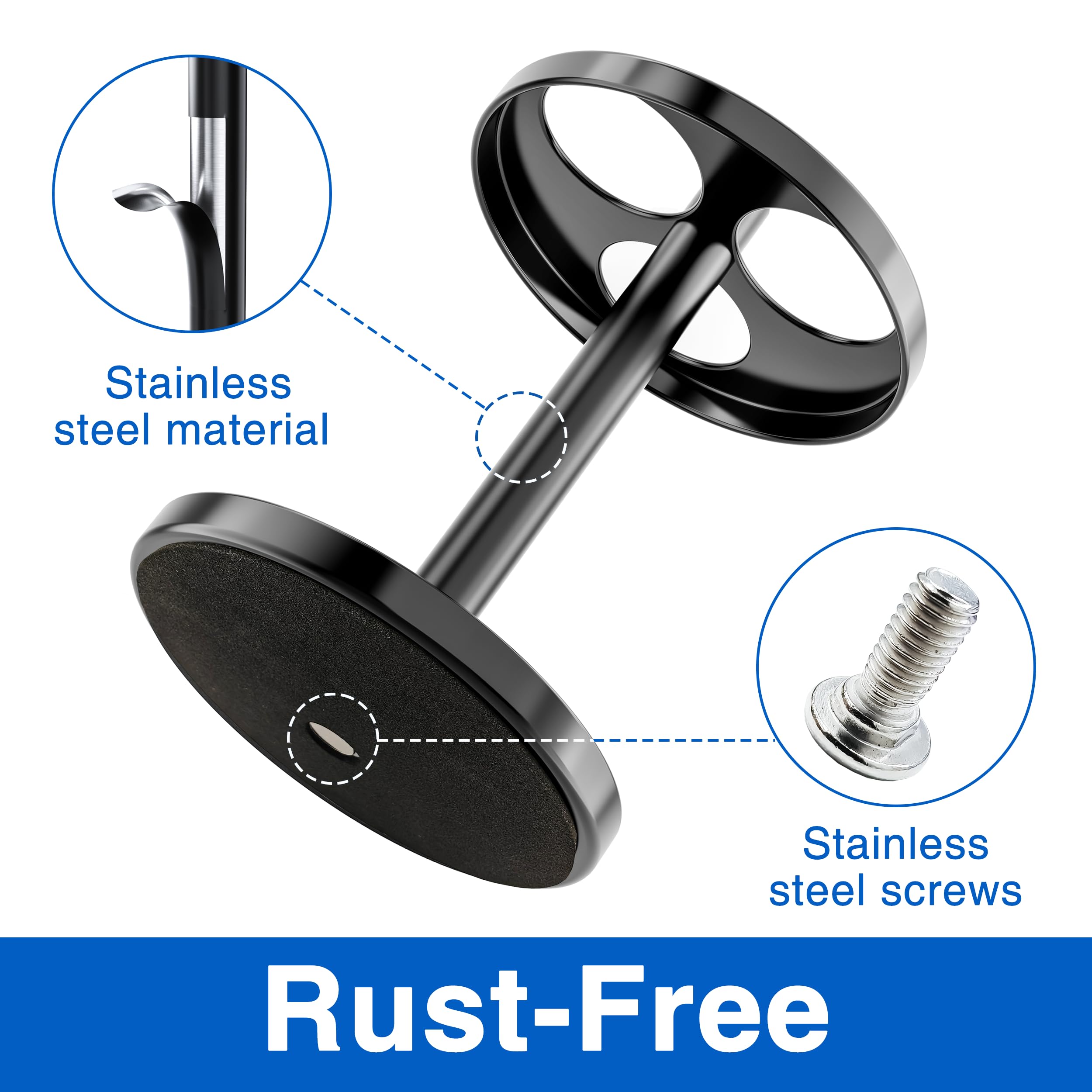 Stainless Steel Electric Toothbrush Holder - Ventilated Bathroom Organizer with Separate Slots for Toothbrushes & Razors, Wall Mount or Countertop Storage, Black | Perfect for Modern Bathrooms & Travel Essentials Organization