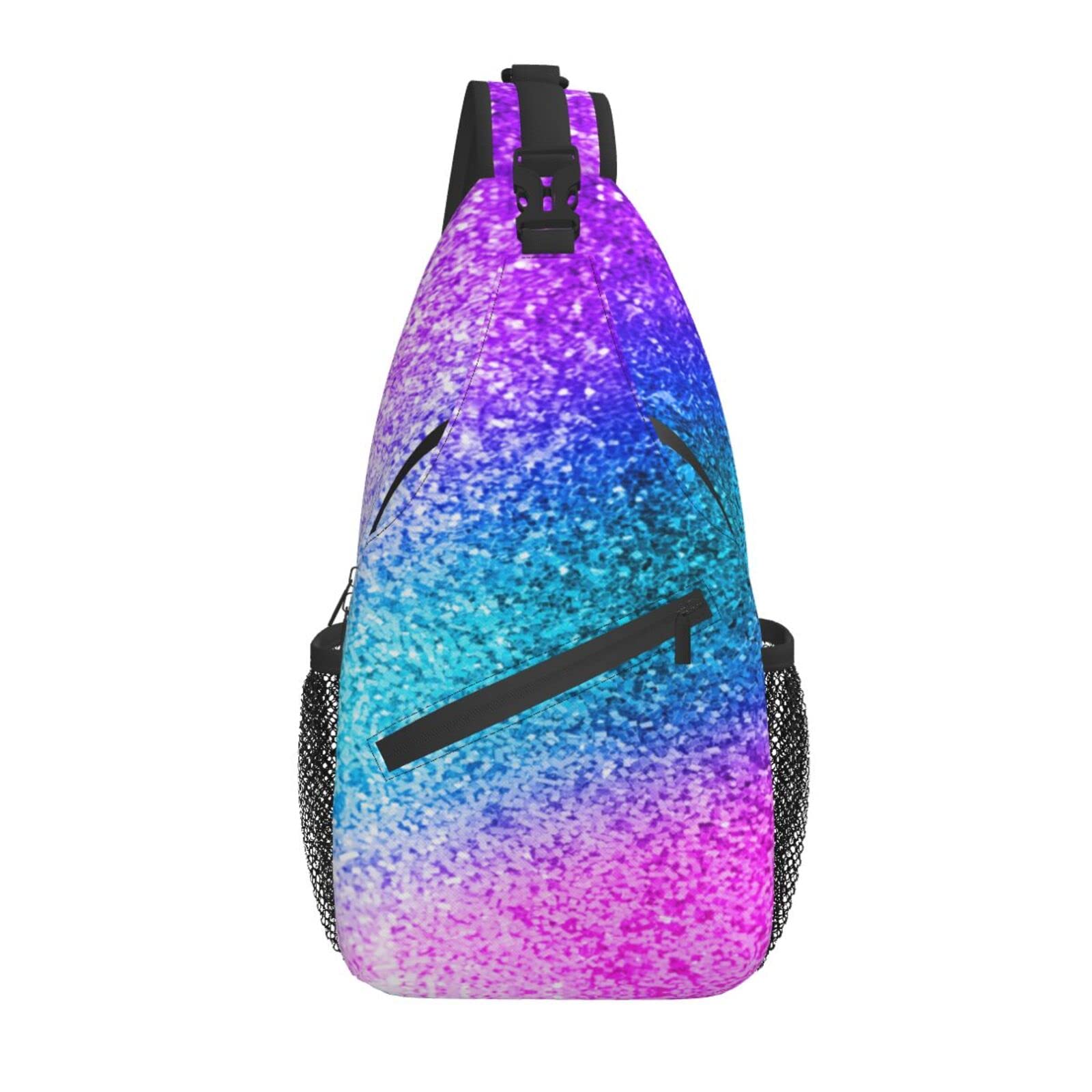 Lightweight Glitter Sequin Sling Backpack - Waterproof Travel Hiking Shoulder Bag for Women, Men & Kids | Perfect for School, Gym, Outdoor Adventures & Gifts