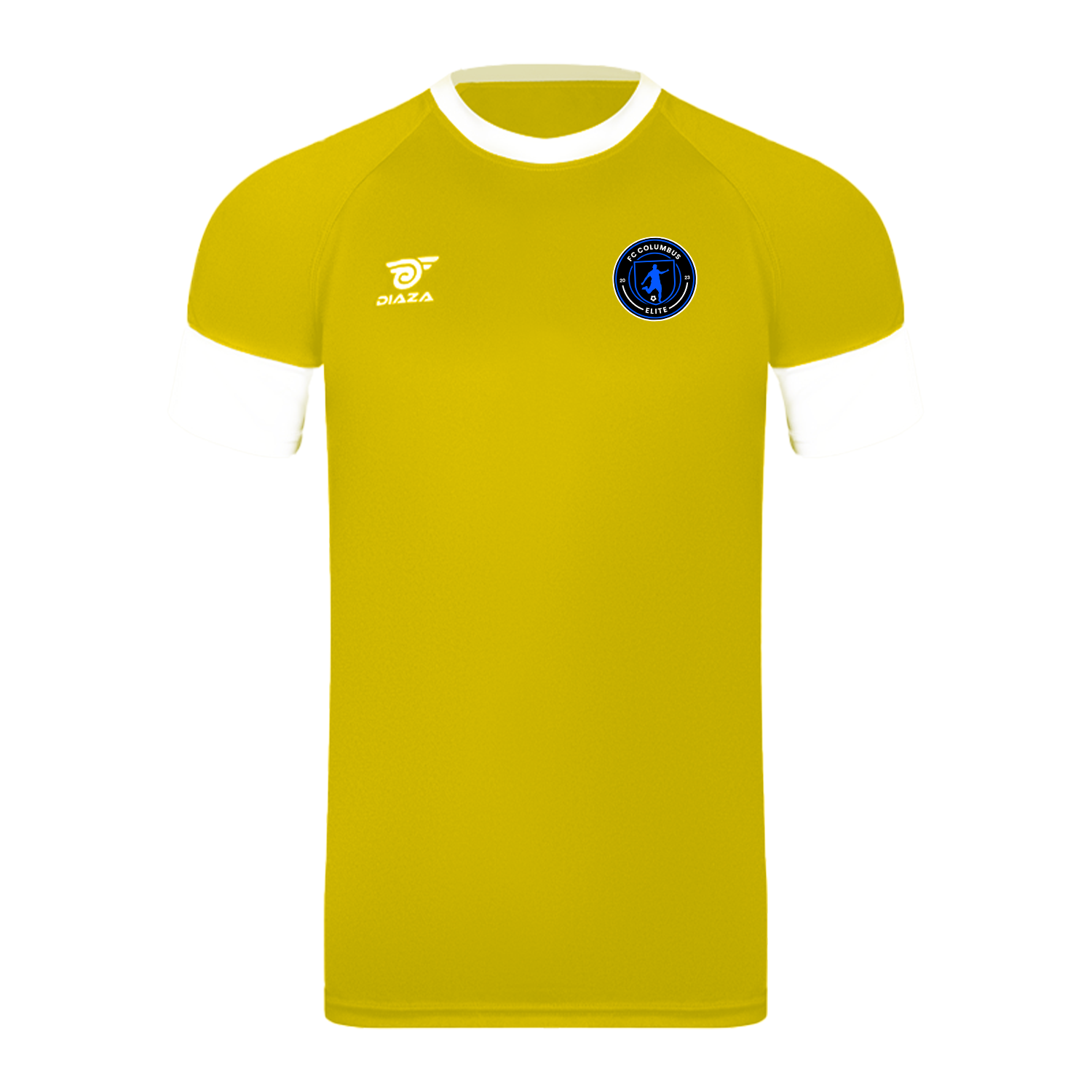 FC Columbus Men's Short Sleeve Training T-Shirt - Moisture Wicking Athletic Shirt for Gym, Running & Workouts - Bright Yellow Performance Tee