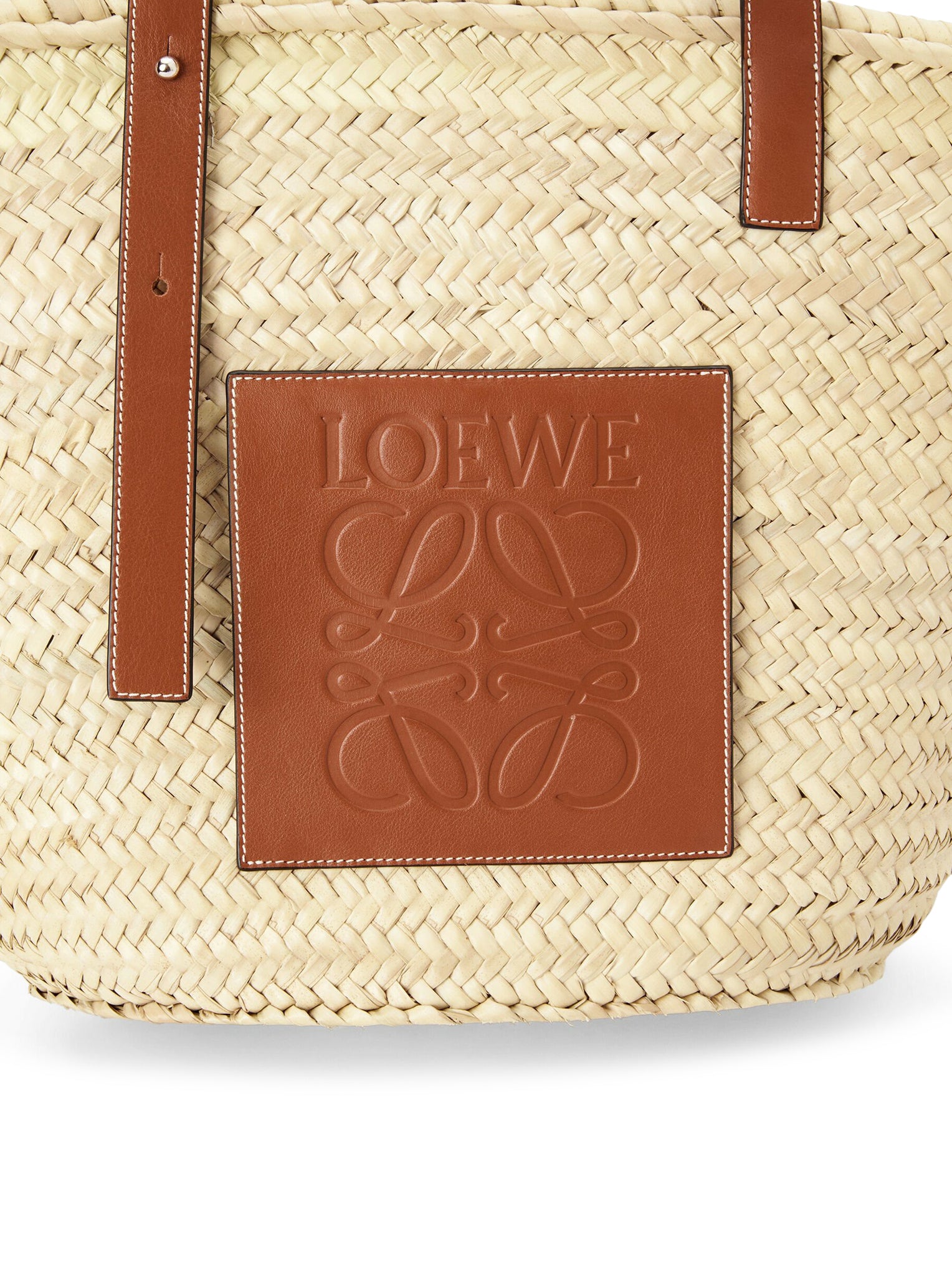 Eco-Friendly Woven Palm Leaf & Calfskin Basket Bag - Stylish Handmade Beach Tote for Shopping, Picnics & Summer Outings