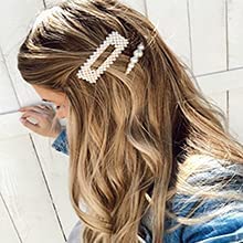 BELICIA 8-Piece Pearl Hair Clips Set for Women & Girls - Elegant Handmade Hair Barrettes, Snap Clips & Hair Accessories - Perfect for Weddings, Parties & Everyday Wear