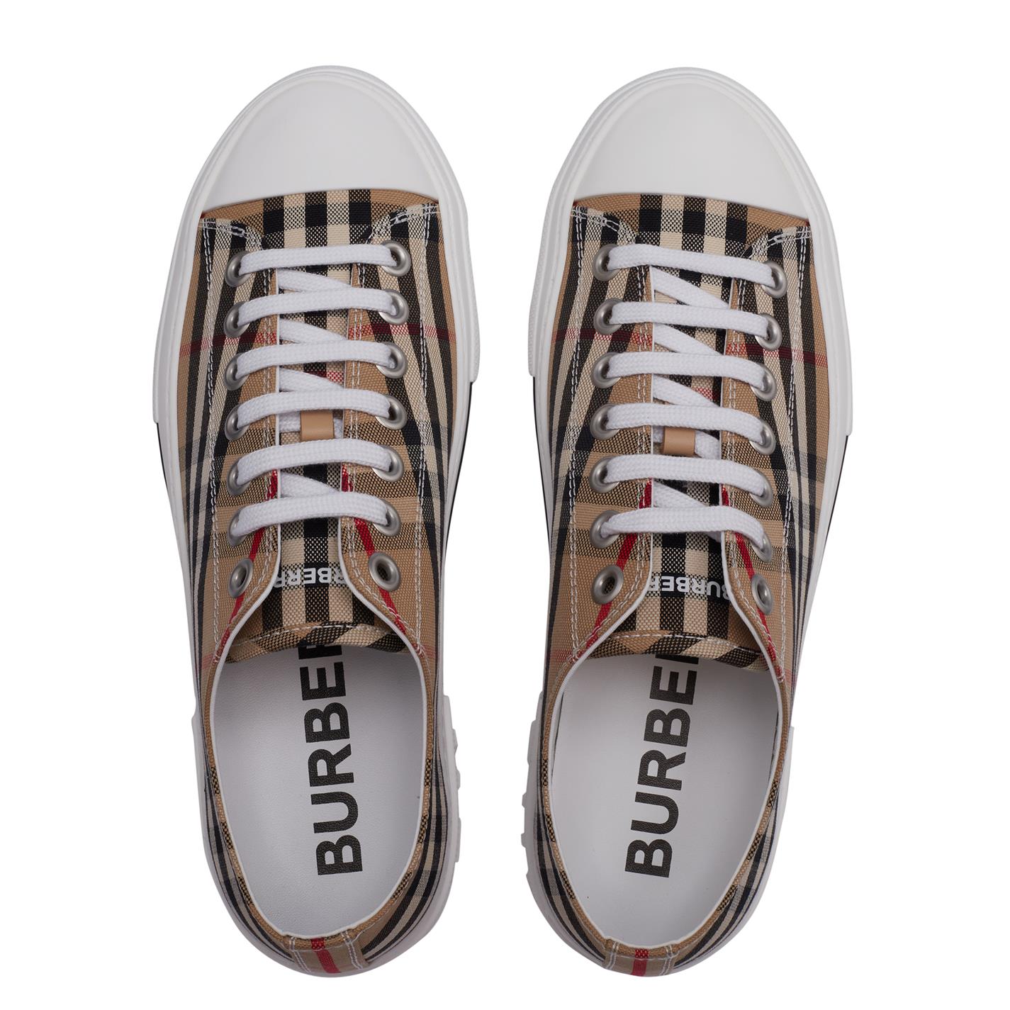 Burberry Jack Low Trainers - Classic White Leather Sneakers for Men & Women | Comfortable Casual Shoes for Everyday Wear, Walking & Travel