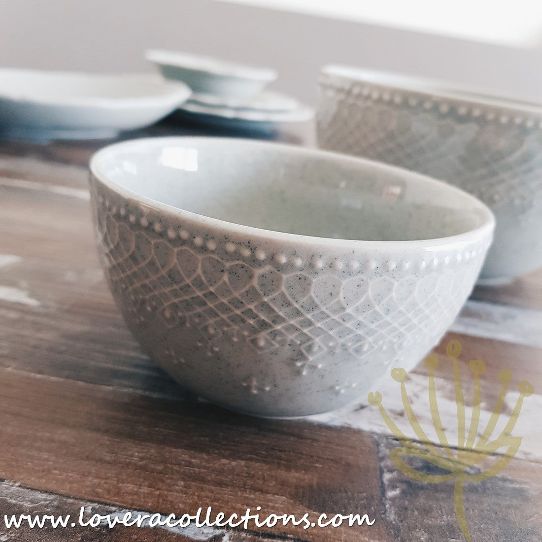 French Lace Dinnerware Set - Elegant Porcelain Plates & Bowls for Formal Dining, Wedding Reception & Holiday Table Setting (50% Off Limited Time Sale)