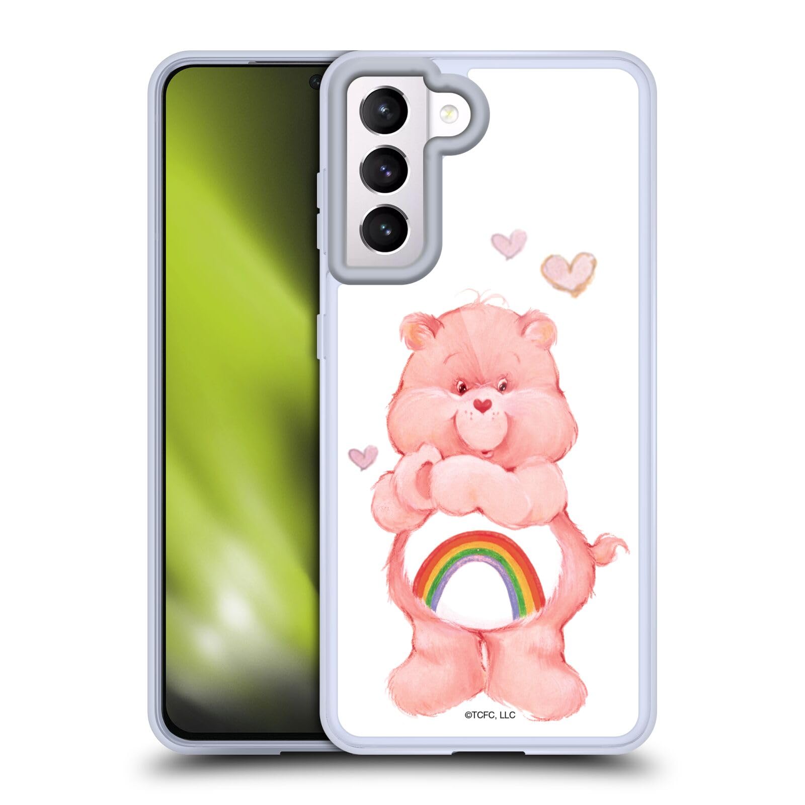 Head Case Designs Officially Licensed Care Bears Cheer Classic Soft Gel Case for Samsung Galaxy S21 5G - Cute Protective Cover for Kids, Teens & Adults - Perfect for School, Work & Everyday Use