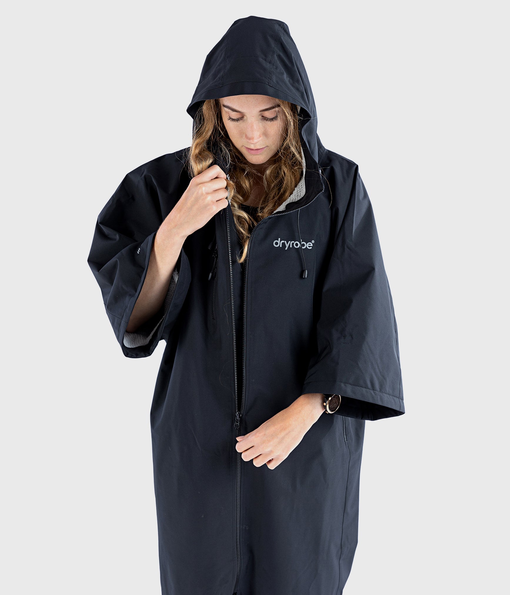Dryrobe LITE Short Sleeve - Lightweight Waterproof Changing Robe for Outdoor Activities | Beach, Surfing, Camping & Sports Changing Cover-Up
