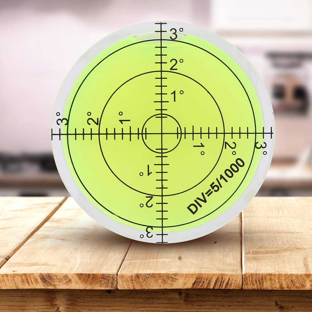 60mm Small Round Bubble Level with Scale - Precision Measuring Tool for Camera, Tripod & Platform Balance - Perfect for Photography, Construction & DIY Projects