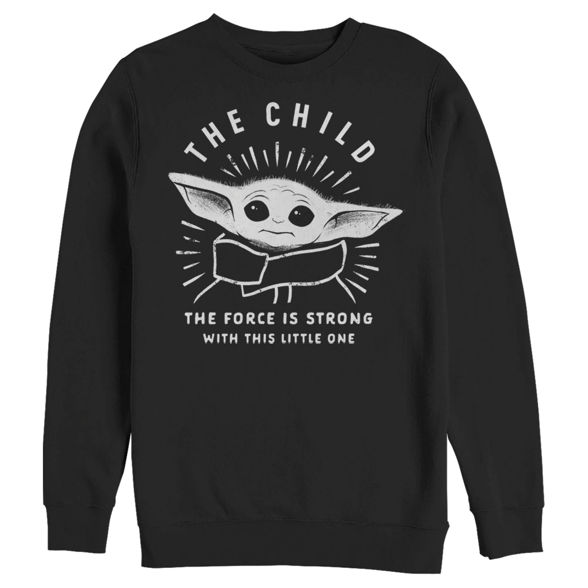 Men's Star Wars The Mandalorian The Child Force is Strong Pullover Hoodie - Soft Cotton Sweatshirt for Fans, Cosplay & Casual Wear