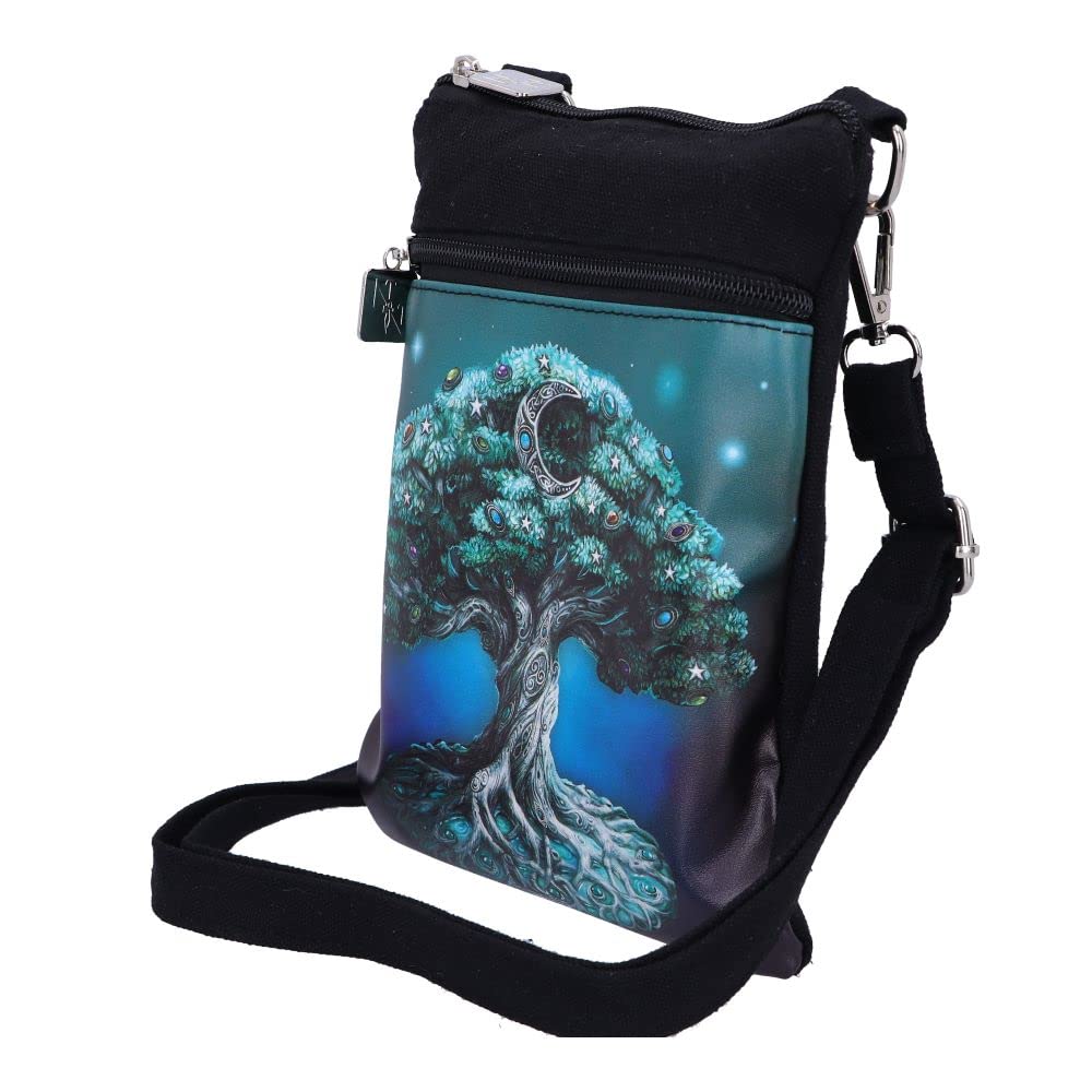 Stylish Nemesis Now Tree of Life Shoulder Bag - Black, 23cm Crossbody Purse for Women | Perfect for Travel, Shopping & Everyday Use