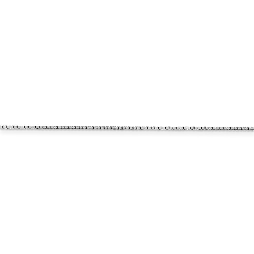 14K White Gold Box Chain Necklace - 0.95mm Durable Thin Chain with Lobster Clasp - Perfect for Everyday Wear, Layering & Gift Giving