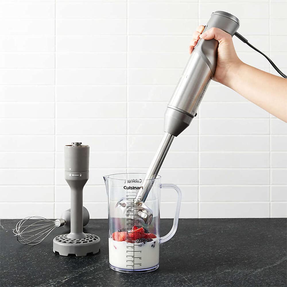 Cuisinart CSB-750HP1 Hurricane Hand Blender Set - 250 Watt Immersion Stick Blender with 2 Speed Controls, Whisk & Chopper Attachments - Perfect for Smoothies, Soups, Sauces & Baby Food
