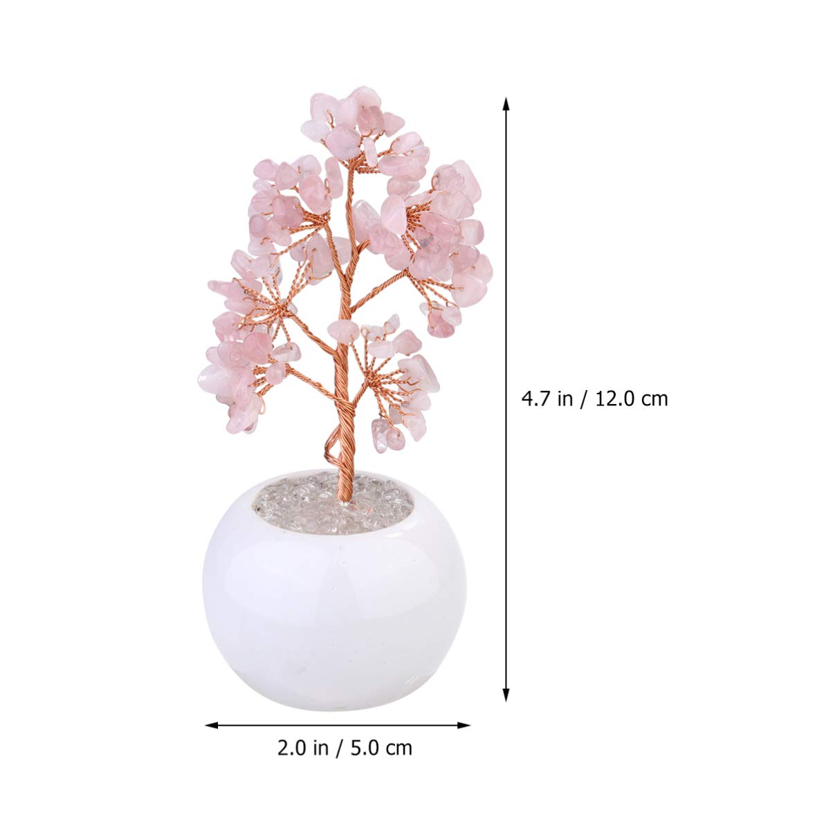 Lucky Citrine Money Tree Bonsai - Feng Shui Crystal Gemstone Desktop Decor for Home & Office, Perfect for Wealth Attraction & Positive Energy