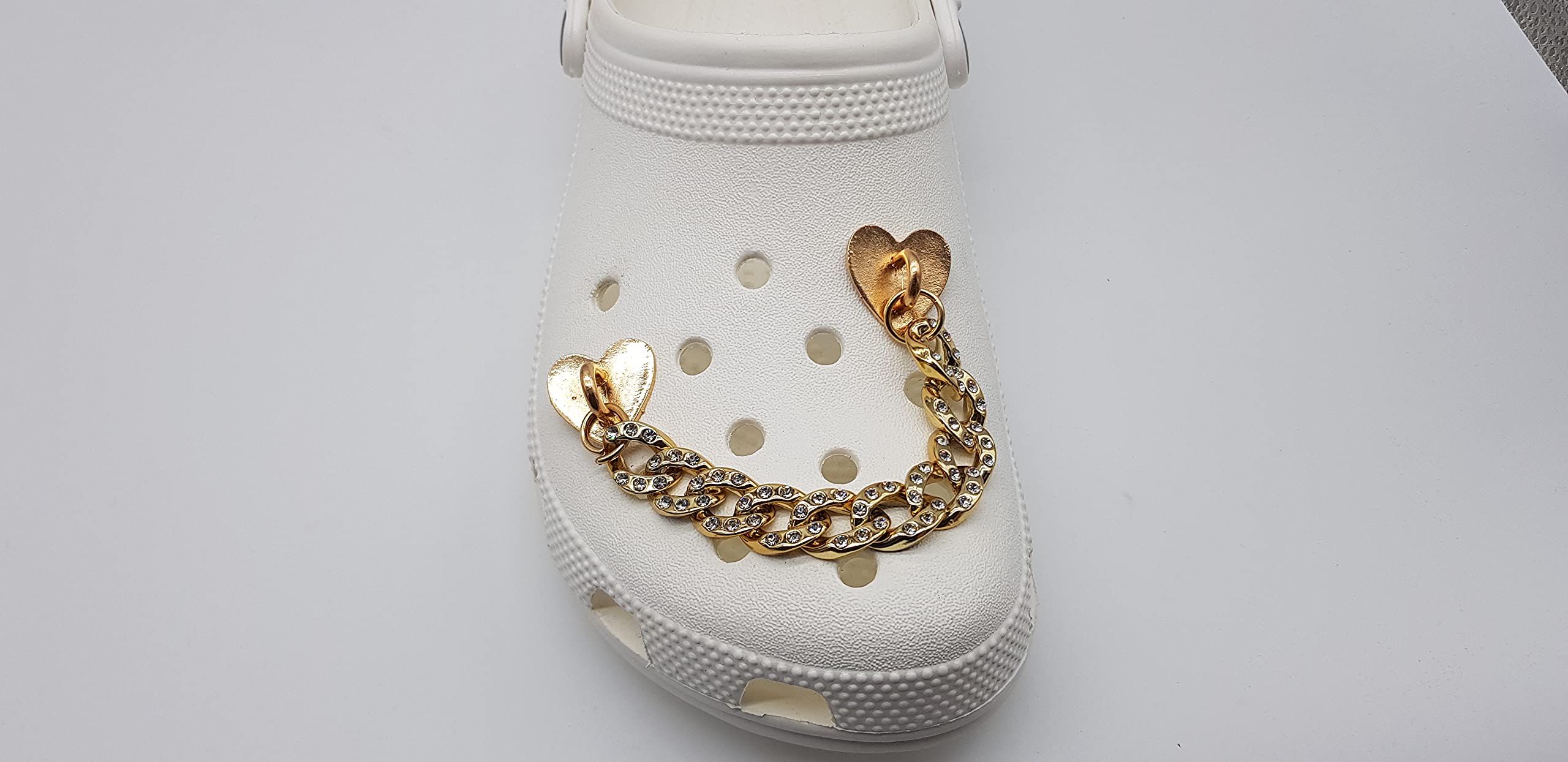 Sparkling Rhinestone Heart Shoe Charm for Crocs - Stylish & Durable Footwear Accessory for Women & Girls - Perfect for Casual Wear, Parties & Festivals