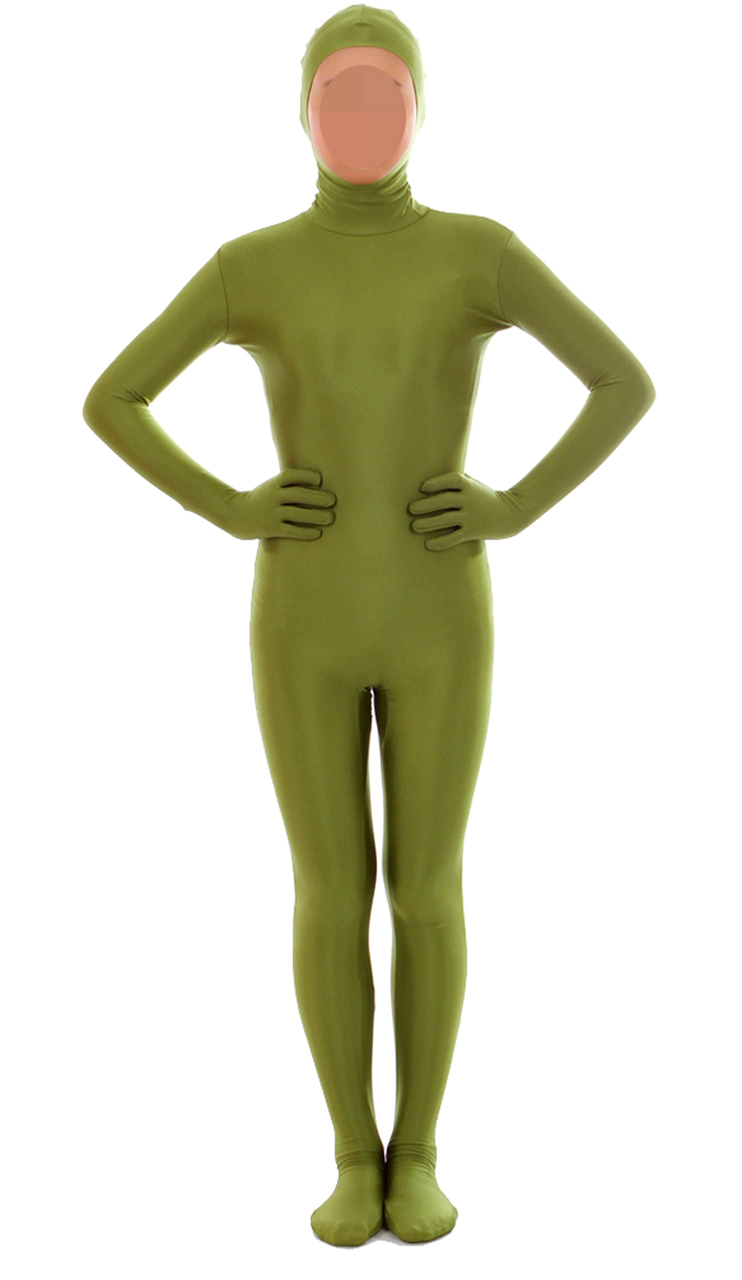 VSVO Face Open Spandex Zentai Full Body Suit - Stretchy Costume for Cosplay, Dance & Performance - Perfect for Halloween, Parties & Stage Shows