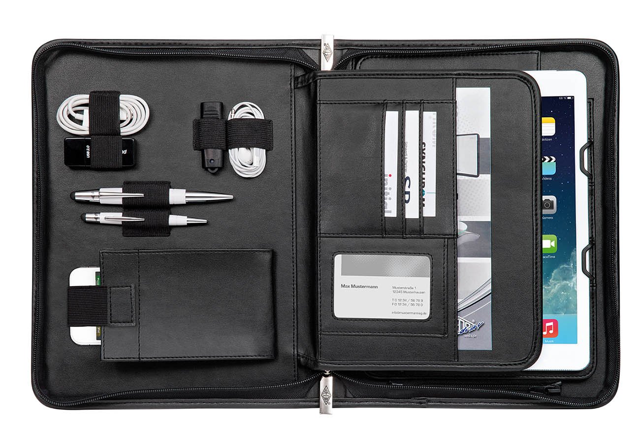 Elegance A5 Tablet Organizer with Universal Holder - Fits 9.7 to 10.5 Inch iPad, Samsung Galaxy Tab | Perfect for Office, School & Travel Document Storage