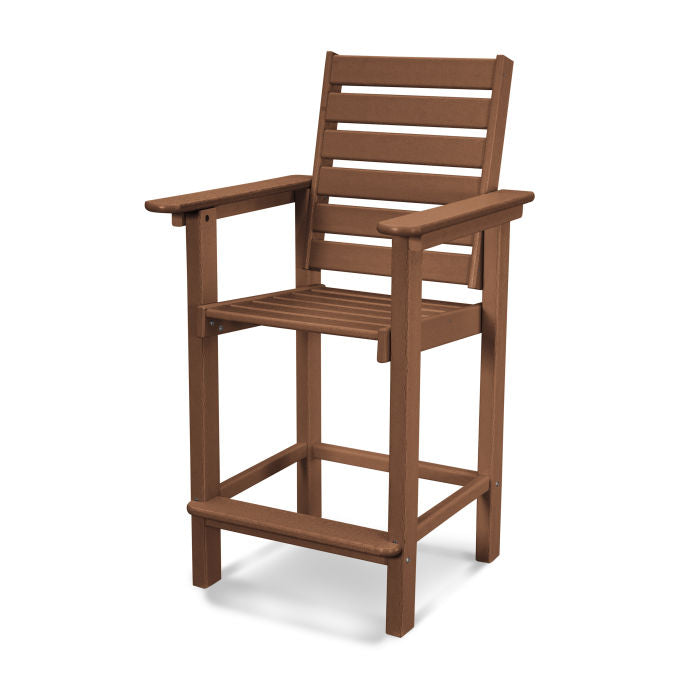 POLYWOOD Captain Counter Chair - Durable Outdoor Bar Stool for Patio, Deck & Kitchen - Weather-Resistant, Comfortable & Stylish Seating for Dining & Entertaining