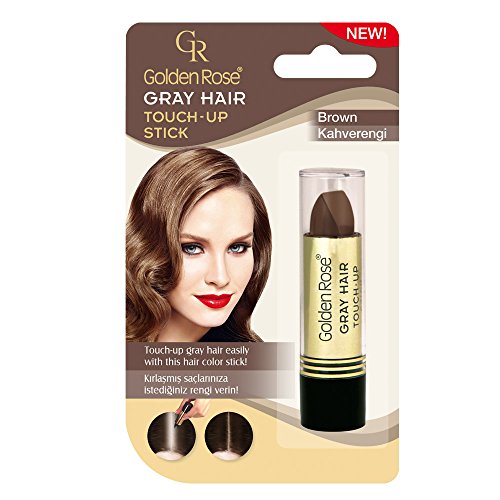 Golden Rose Gray Hair Touch Up Stick - Quick & Easy Root Concealer for Men & Women - Natural Brown Hair Color - Perfect for Home Use, Travel & On-the-Go Touch Ups