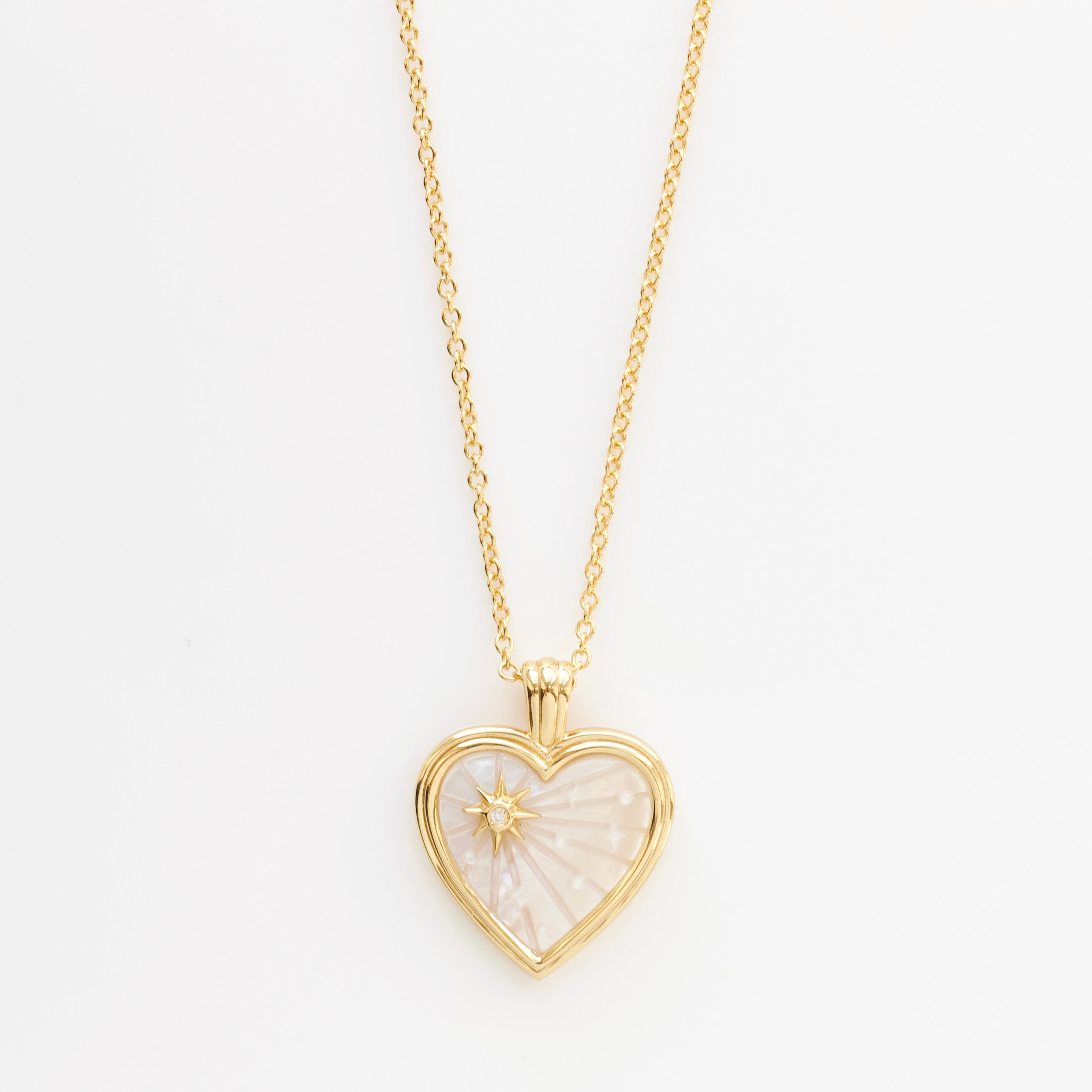 Genuine Mother of Pearl True Love Pendant Necklace for Women - Perfect Gift for Anniversary, Valentine's Day & Special Occasions