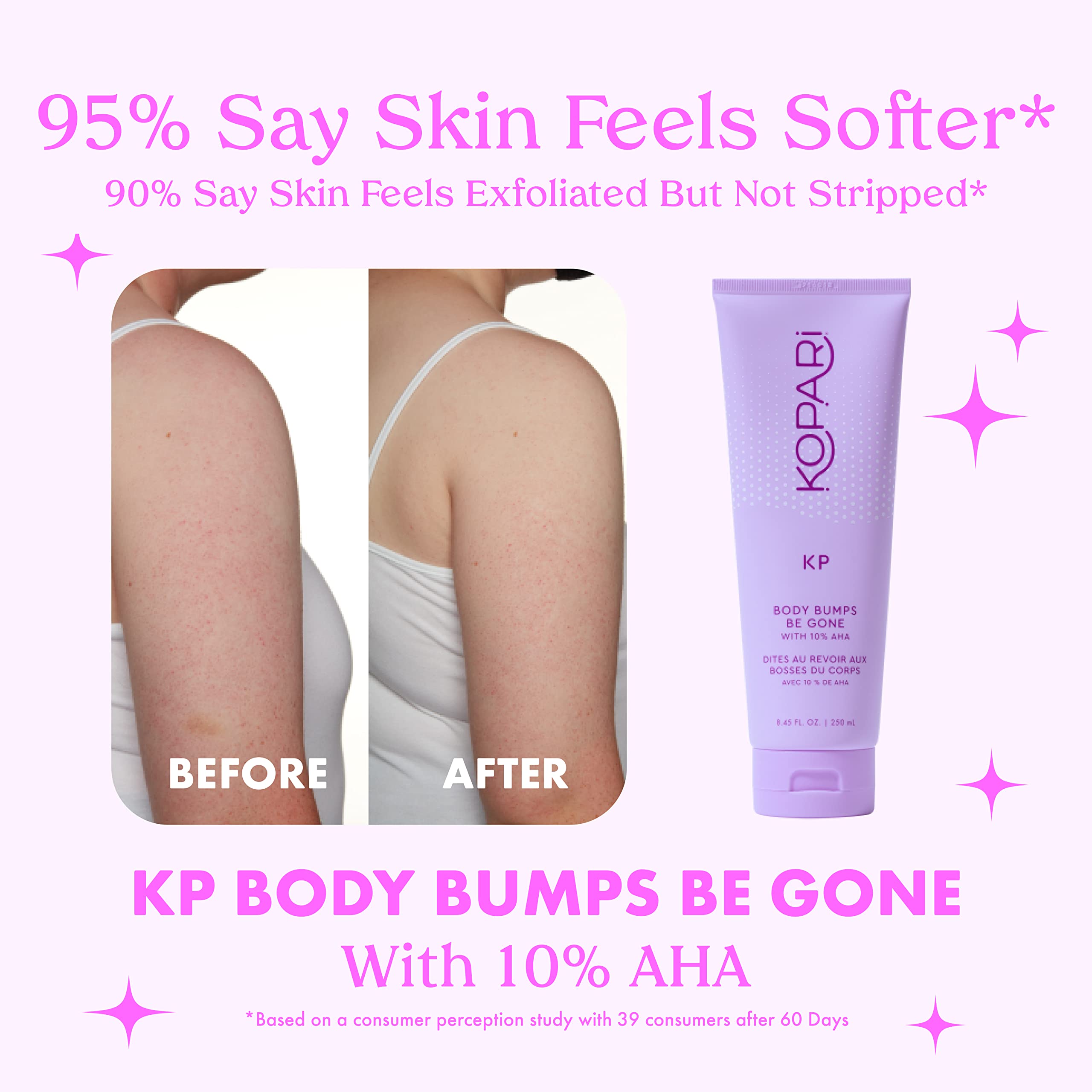 Kopari KP Body Bumps Be Gone Exfoliating Body Scrub with 10% AHA – Smooth Skin, Reduce Bumps, Decongest Pores, Clarifying & Gentle Exfoliation | 2 oz | Perfect for Keratosis Pilaris Treatment & Daily Body Care