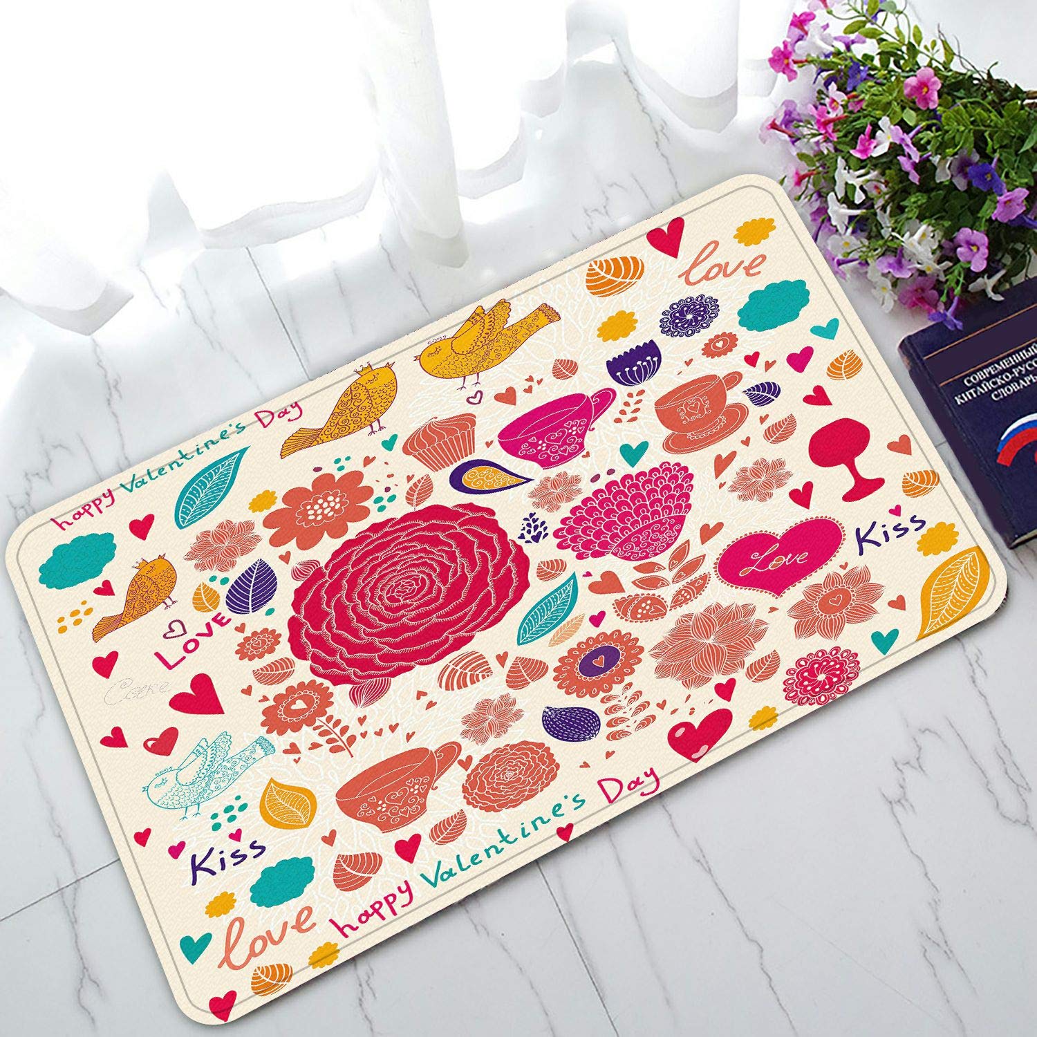 Valentine's Day Doormat - Non-Slip Entrance Rug 23.5