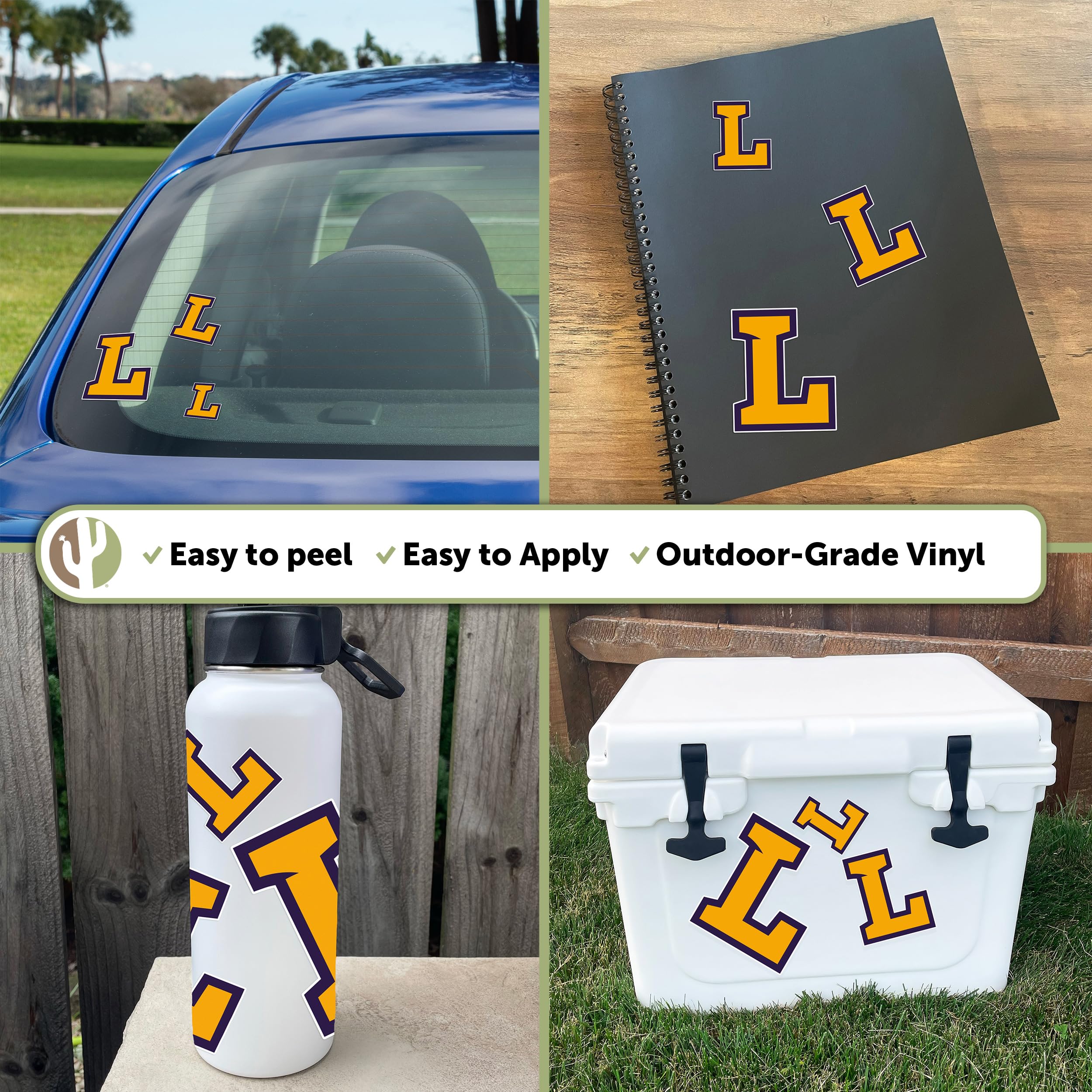 Desert Cactus Lipscomb University Bisons Vinyl Decals - Waterproof Stickers for Laptop, Water Bottle, Car & Scrapbook - Perfect for College Students, Alumni & Fans (Type 3-1)