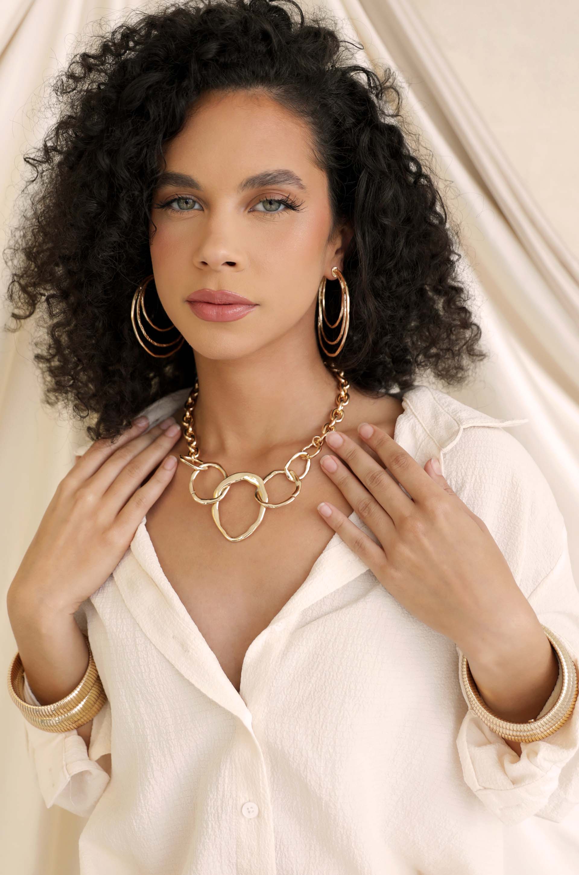 Handmade Hoop Earrings for Women - 14K Gold Plated Dainty Circle Earrings - Boho Chic Jewelry for Everyday Wear & Special Occasions