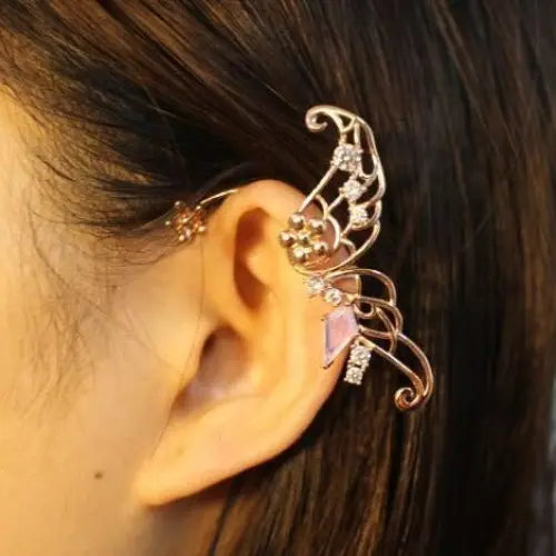 Elegant Violet Ear Cuffs for Women - Trendy Non-Piercing Clip-On Earrings for Everyday Wear & Special Occasions