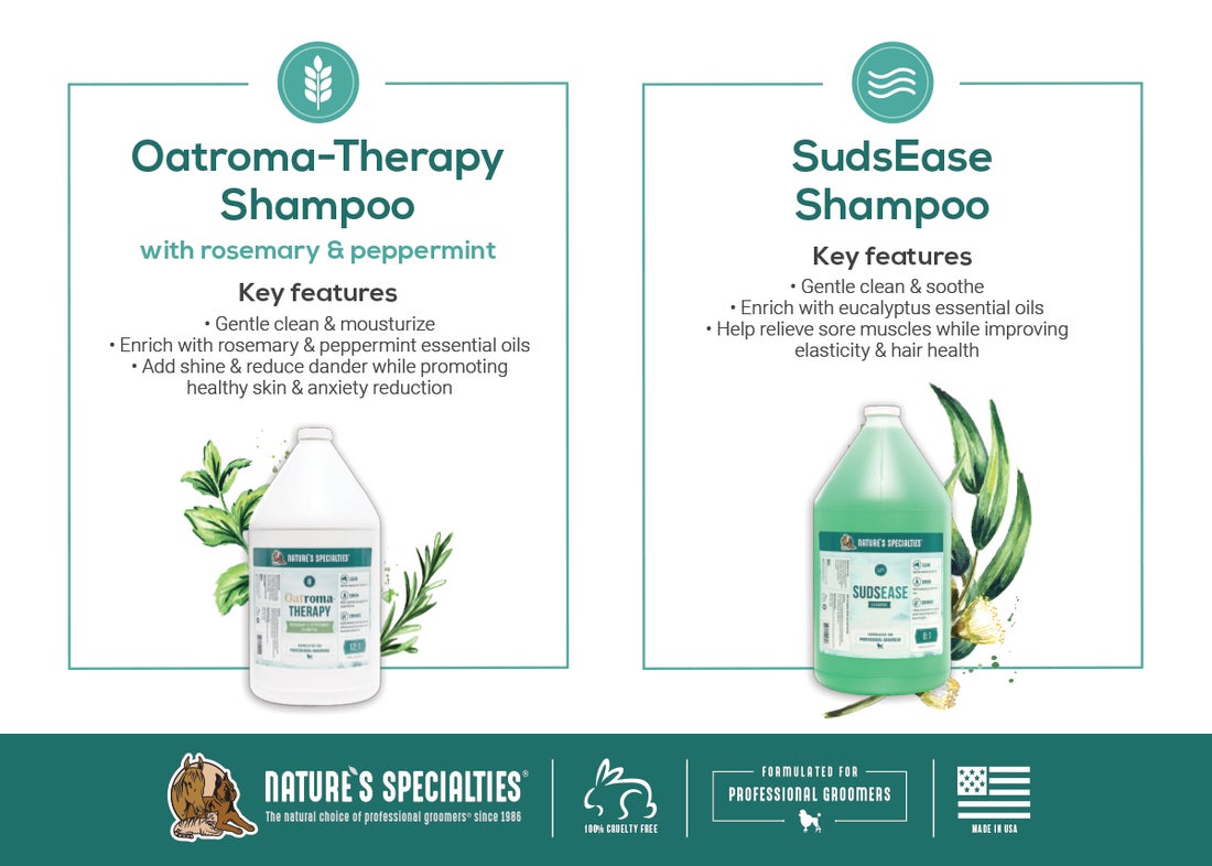 Nature's Specialties SudsEase Shampoo - Gentle Cleansing for Dogs & Cats | Hypoallergenic Pet Shampoo for Sensitive Skin | Perfect for Bath Time & Grooming at Home