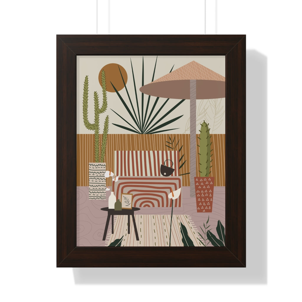 Modern Art Sketch Framed Vertical Poster - Wall Decor for Living Room, Bedroom & Office - Handmade Canvas Painting for Home Decoration