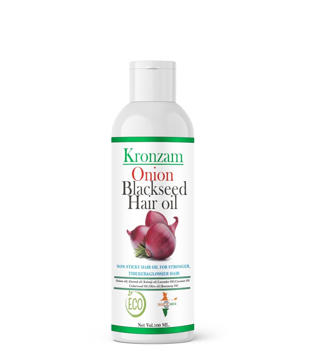 Premium Black Seed Onion Hair Oil for Hair Growth & Hair Fall Control - Natural & Mineral Oil Free - Promotes Thicker, Stronger Hair - Ideal for Daily Scalp Massage & Hair Care Routine (Pack of 1)