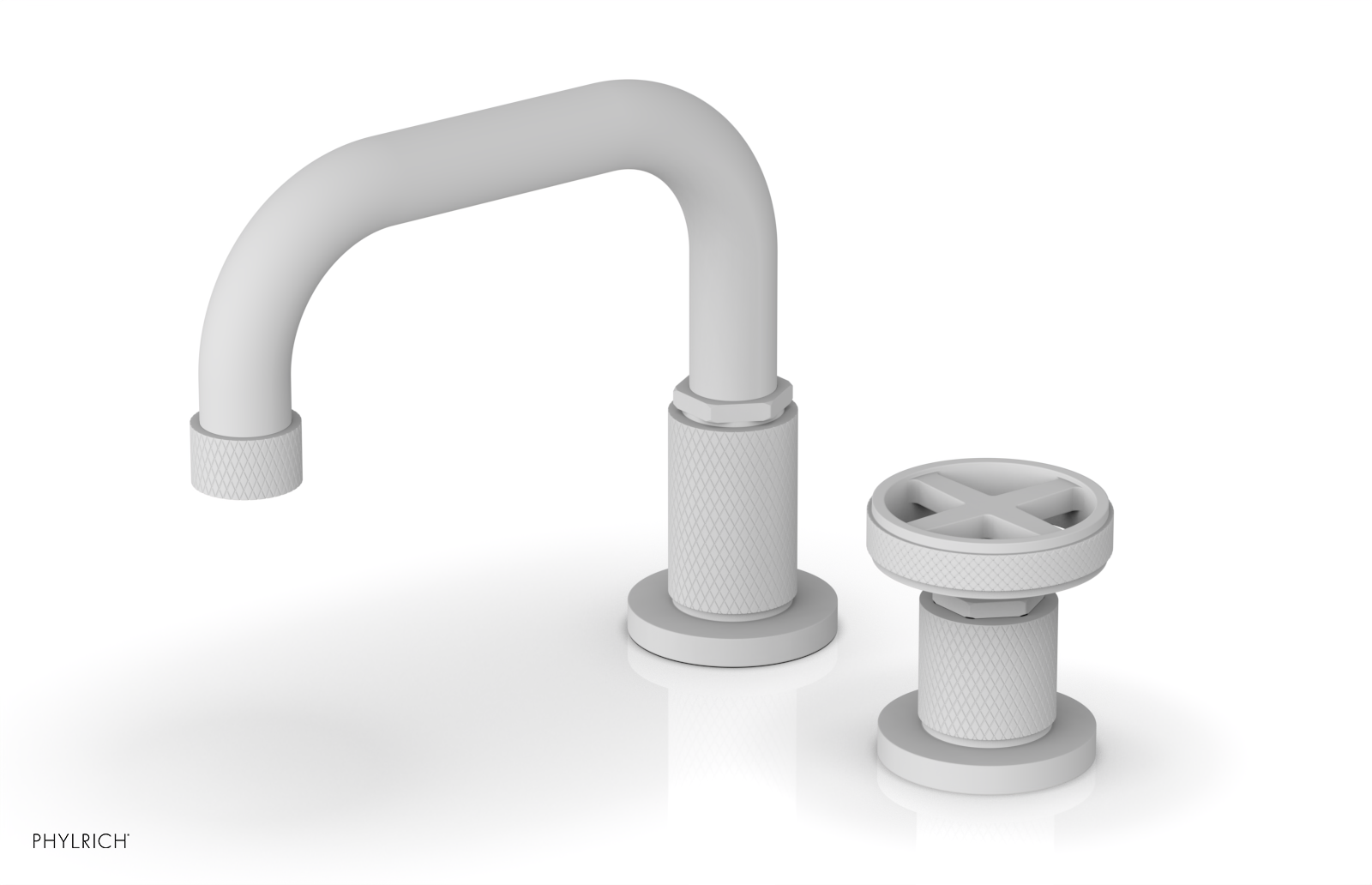 DUSTRIE Single Handle Bathroom Faucet - Low Spout Design with Cross Handle (Model 371-07) for Sink, Vanity & Powder Room Installation