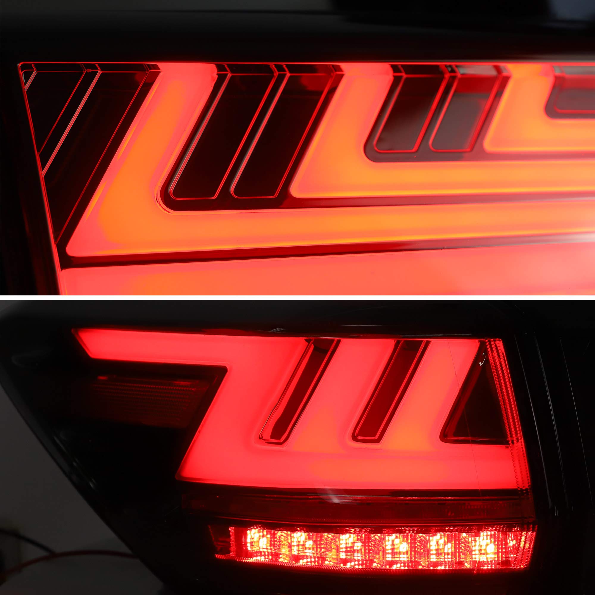 **YUANZHENG Full LED Sequential Tail Lights for Toyota Highlander 2015-2019 - Smoked Lens, Reverse/Running/Brake/Turn Signals - Perfect for Night Driving & Enhanced Safety**