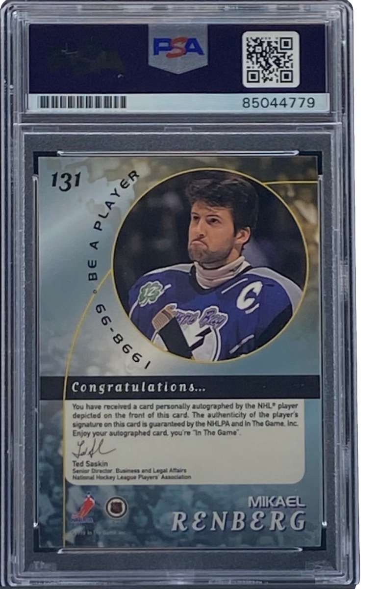 Mikael Renberg Autographed 1998 In The Game #131 Tampa Bay Lightning Hockey Card - PSA/DNA Certified - Perfect for NHL Memorabilia Collections and Hockey Fan Gifts
