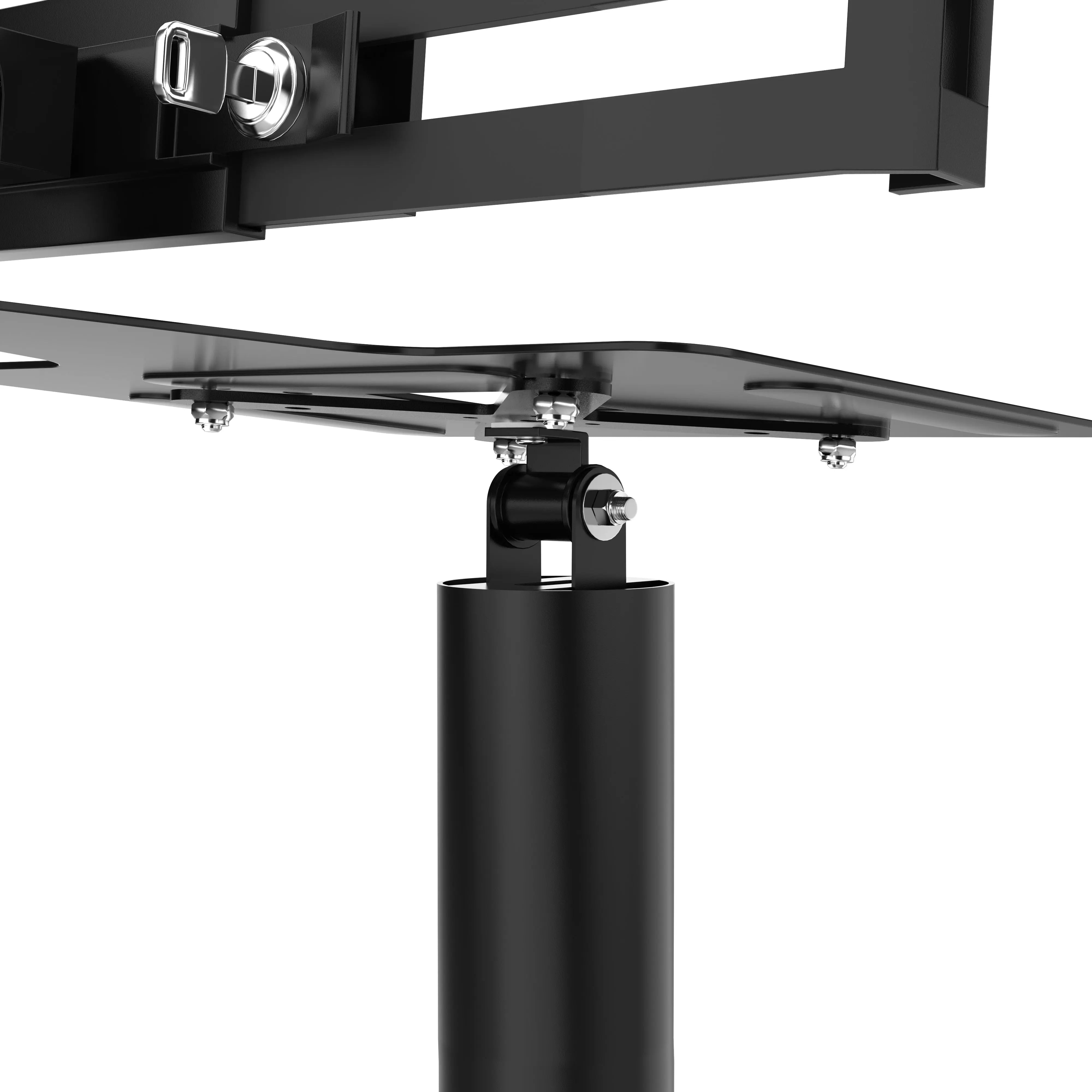Heavy Duty Laptop Security Arm Stand - Adjustable Locking Mount for Office & Public Spaces - Secure Your Device in Libraries, Cafes & Workstations