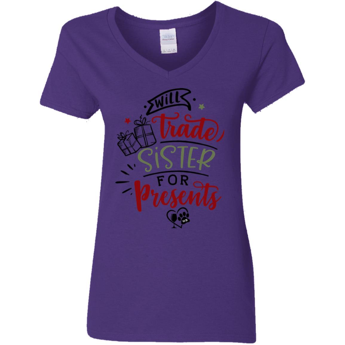 WineyBitches.Co Women's 5.3 oz V-Neck T-Shirt - Soft Cotton Casual Tee for Everyday Wear, Girls Night Out & Wine Tasting Events