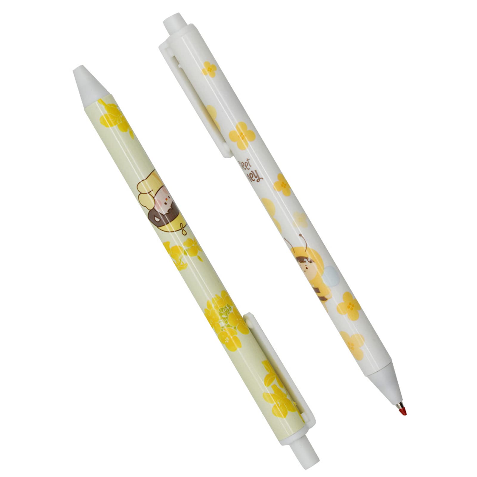 12 PCS Cartoon Bees Gel Pens - Cute Animal Retractable Ballpoint Pens with Black Ink for School, Office & Party Supplies - Perfect for Note Taking, Gift Giving & Creative Writing