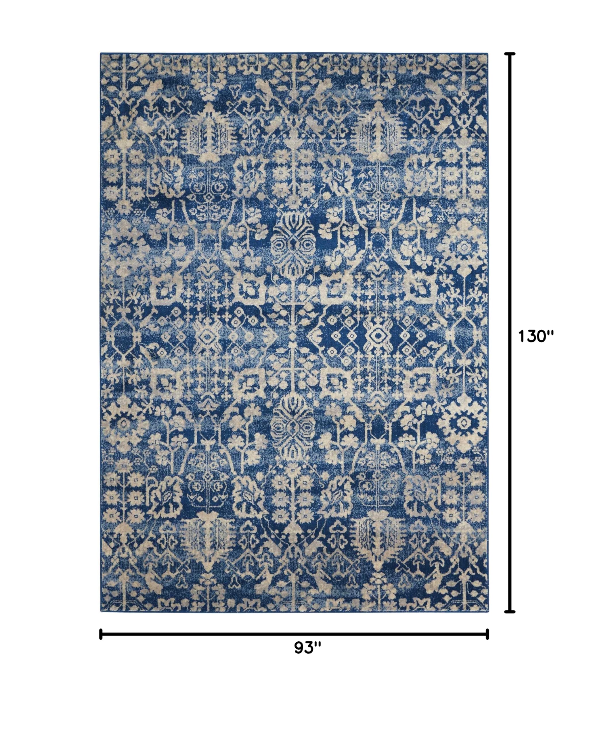 Nourison Somerset Contemporary Navy 7'9