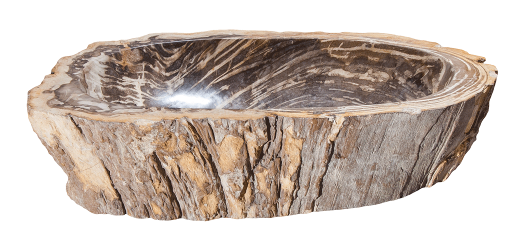 Natural Petrified Wood Sink - 20-25 Inch Bathroom Vanity - Unique Stone Basin for Rustic & Modern Home Decor - Perfect for Bathroom, Kitchen, or Outdoor Living Spaces