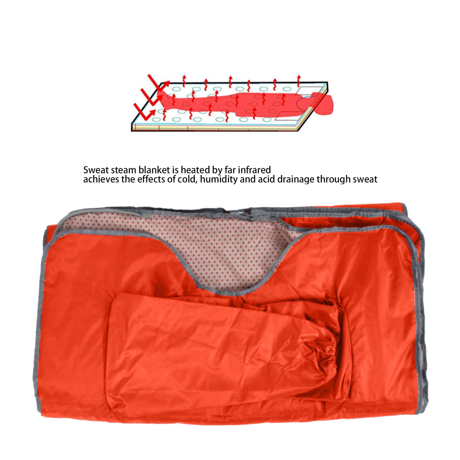 ZZMFORE Infrared Sauna Blanket with Digital Control - Portable Far Infrared Heating Blanket with Sleeves, Waterproof & Sweat Proof for Home Spa, Detox, Weight Loss & Relaxation - Perfect for Post-Workout Recovery & Stress Relief