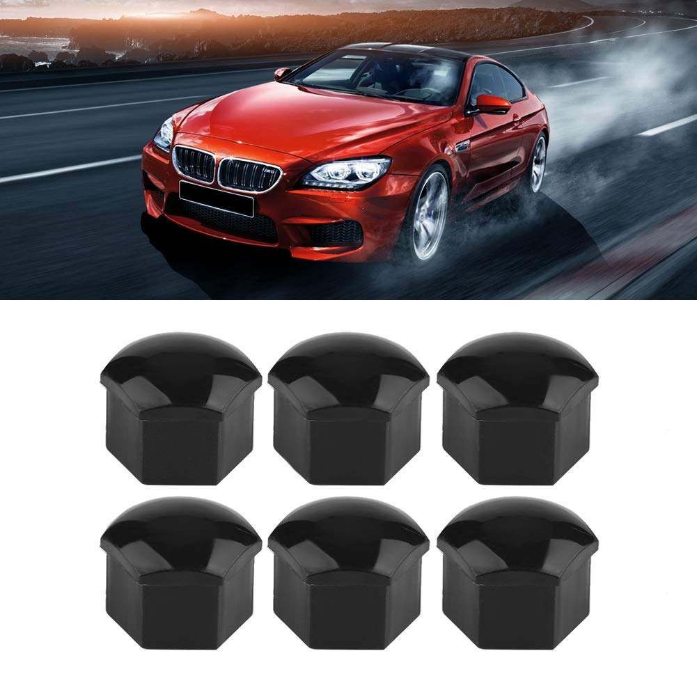 Acouto 20PCS 21mm Black Car Wheel Hub Nut Cover Screw Anti-Theft Caps - Universal Fit for Most Vehicles, Durable ABS Plastic, Easy Installation - Perfect for Car Detailing, Wheel Protection & Theft Prevention