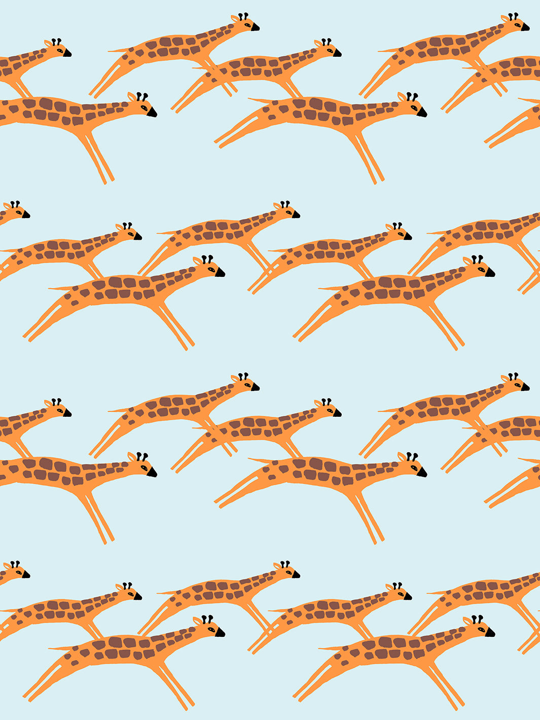 Galloping Giraffes Wallpaper by Tea Collection - Blue Sky Design | Nursery Decor, Kids Room Wallpaper, Playroom Accent Wall