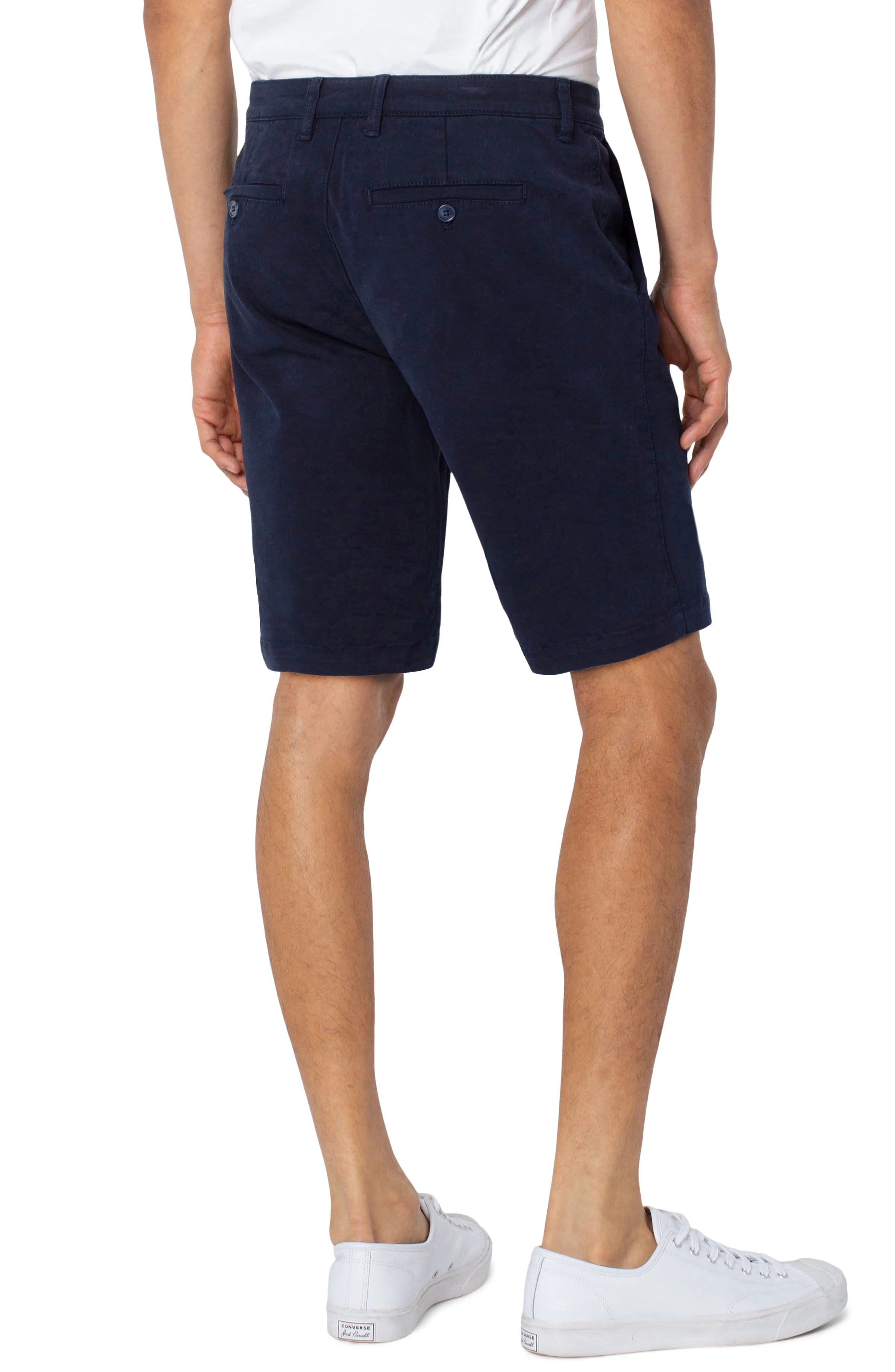 9.5'' Modern Fit Twill Shorts for Men - Comfortable Ink Blue Casual Shorts | Perfect for Summer, Beach, and Outdoor Activities