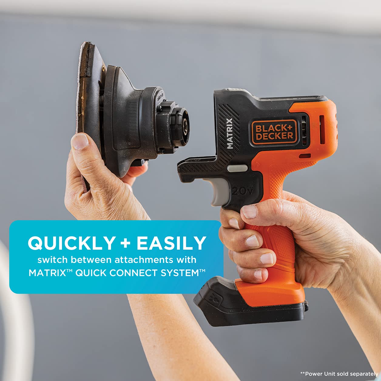BLACK+DECKER Matrix Sander Attachment & Oscillating Tool Kit (BDCMTS & BDCMTO) - Perfect for Woodworking, DIY Projects, and Home Renovations
