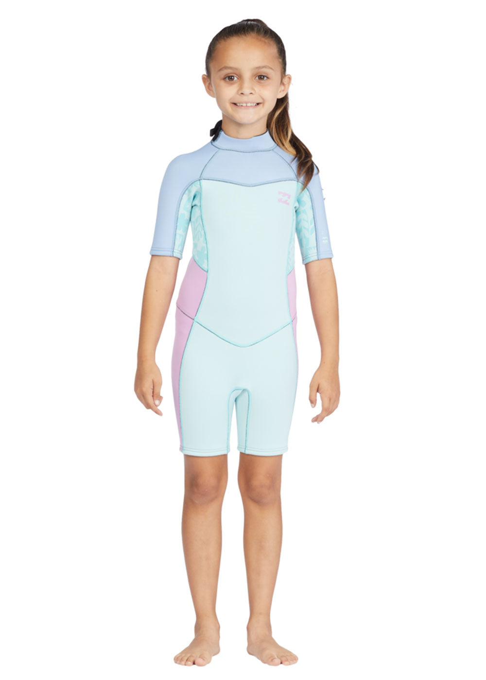 Billabong Toddler Synergy 2/2mm Back Zip Short Sleeve Spring Wetsuit - Kids Surfing & Beach Swimming Outfit for Boys & Girls