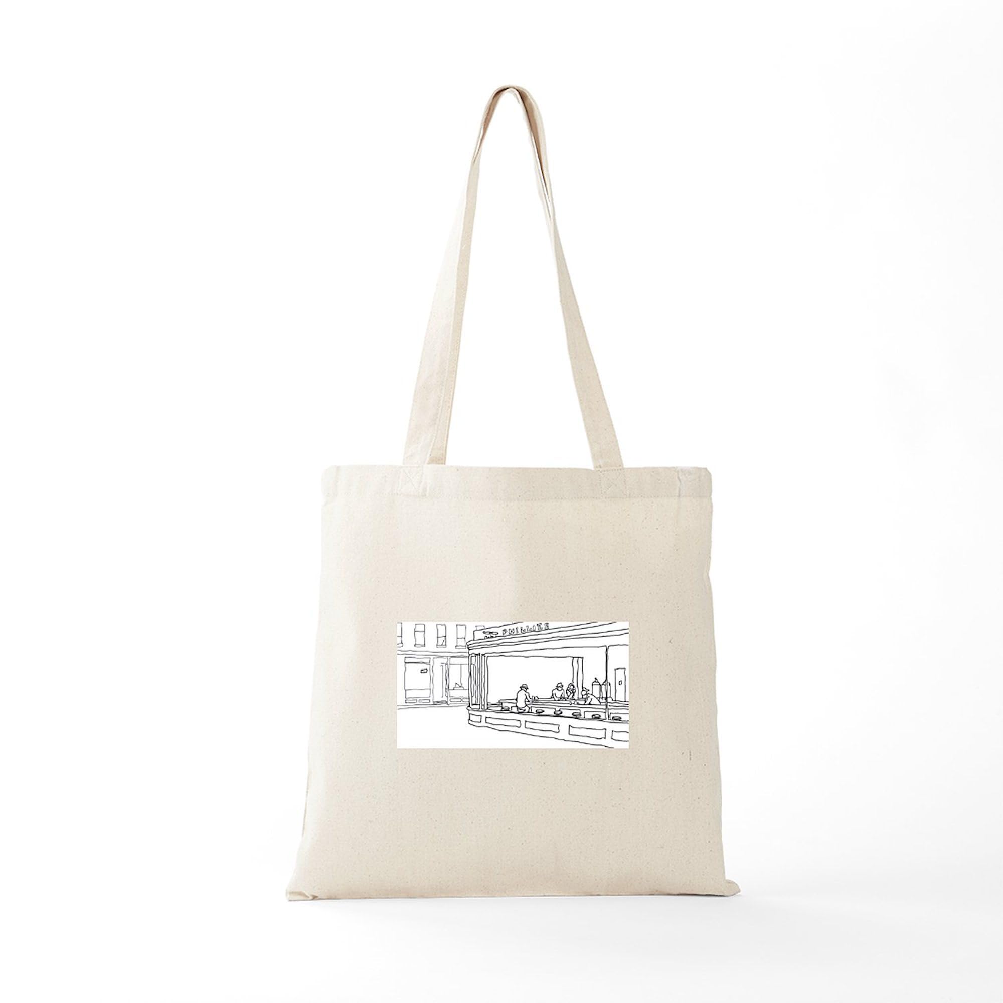 CafePress Nighthawks Stick Tote Bag - Natural Canvas Reusable Shopping Bag for Groceries, Beach & Daily Use