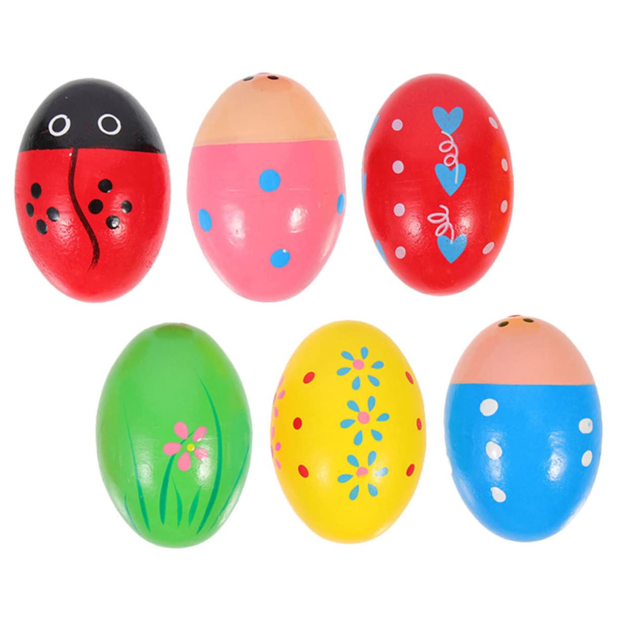HEMOTON 24-Piece Colorful Sand Egg Shakers - Wooden Maraca Musical Toys for Kids, Perfect for Early Childhood Education, Music Classes & Sensory Play