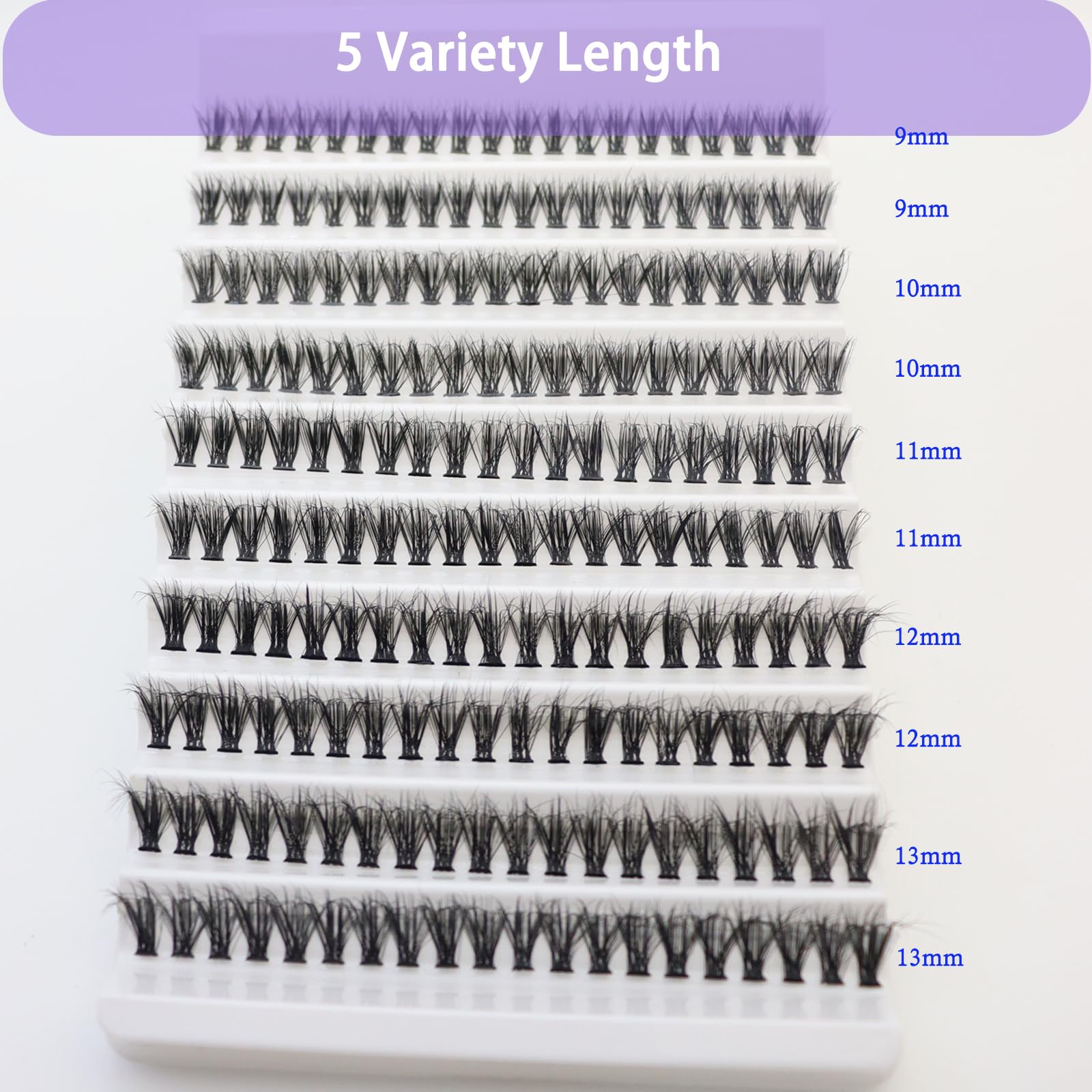 **DAODER 40D Short Eyelash Extension Kit – 200pcs D Curl Fluffy Wispy Lashes (9-13mm) for Natural Look | DIY Lash Clusters for Everyday Glam & Special Occasions**